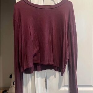 PINK Victoria's Secret Maroon Long Sleeve Tee